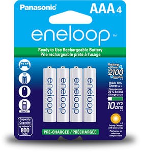Panasonic Eneloop Rechargeable Batteries AAA 4 Pack