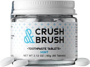 Comprimés de dentifrice à la menthe 60 g 80 unités de Crush  & Brush