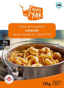Happy Yak Linguini Rosa With Shrimp