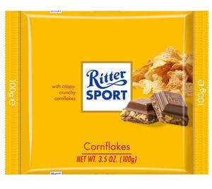 Tablette de chocolat aux flocons de maïs de Ritter Sport