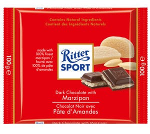Tablette de chocolat à la pâte d'amandes de Ritter Sport