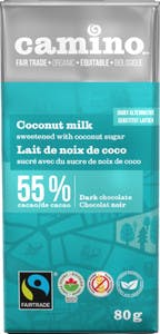 Camino Coconut Milk Dark Chocolate Bar 55%