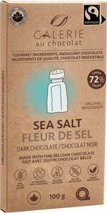 Barre de chocolat noir au sel de mer de Galerie Au Chocolat