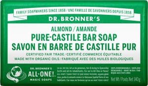 Savon de Castille pur en barre de 140 g - Amandes de Dr. Bronner's
