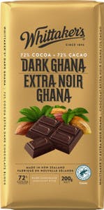 Chocolat noir ghanéen de Whittaker's