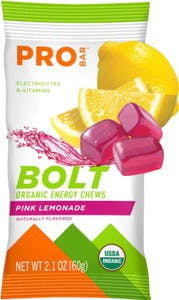 Probar Bolt Pink Lemonade Organic Energy Chews