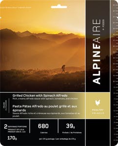 AlpineAire Grilled Chicken with Spinach Alfredo Pasta