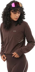 Haut court à demi-ferm. à gliss. Sense Aero hybride de Salomon - Femmes