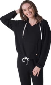 Haut à capuchon à col en V de LATTELOVE - Femmes