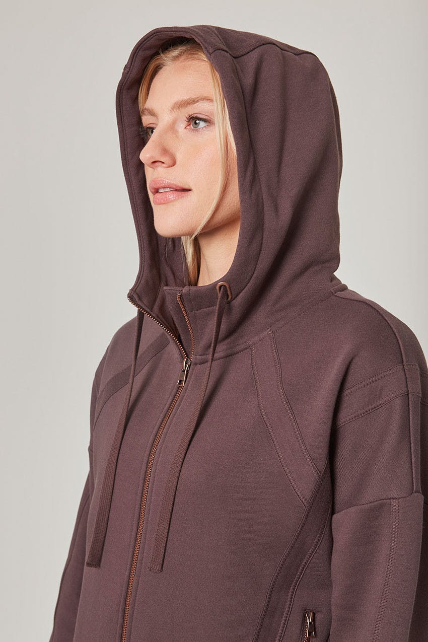 Ease Full Zip Relaxed Hoodie Shale