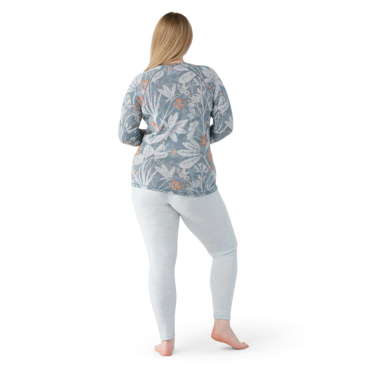 Classic Thermal Merino Base Layer Crew Winter Sky Floral