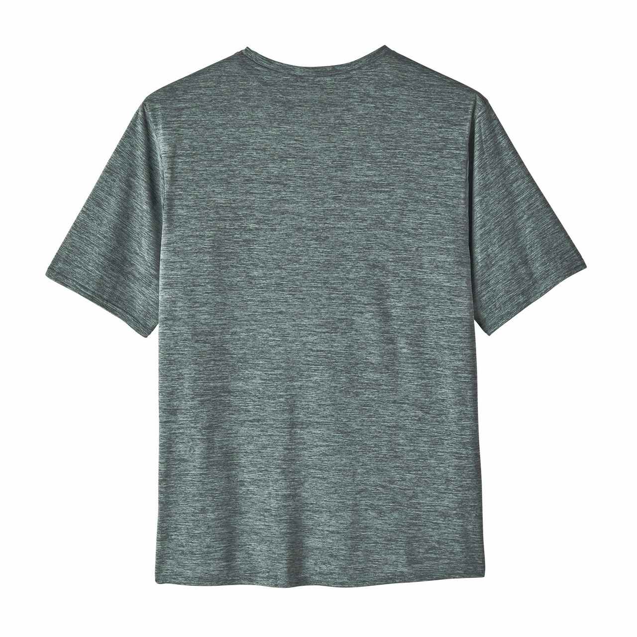 Capilene Cool Daily Graphic Short Sleeve Shirt Line Logo Ridge Stripe: S