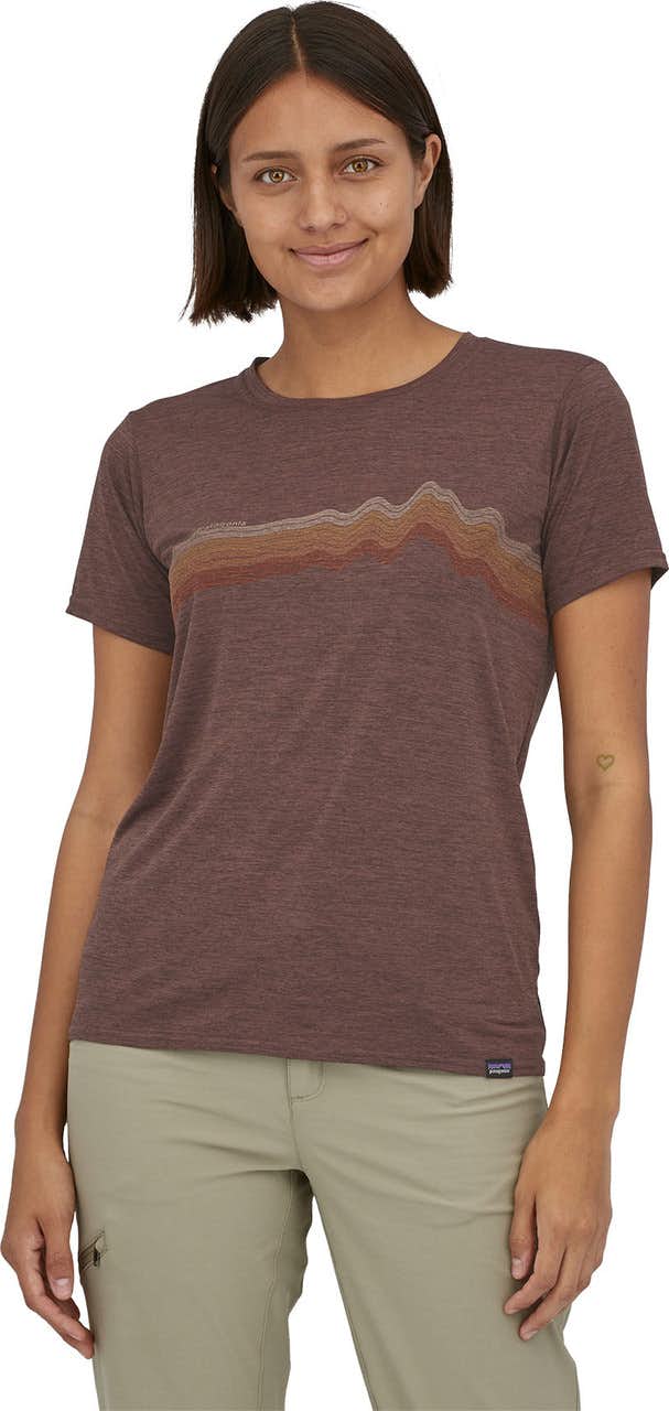 Capilene Cool Daily Graphic Shirt Ridge Rise Stripe: Cone B