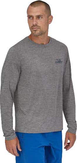 Capilene Cool Daily Graphic Long Sleeve Shirt 73 Skyline Feather Grey