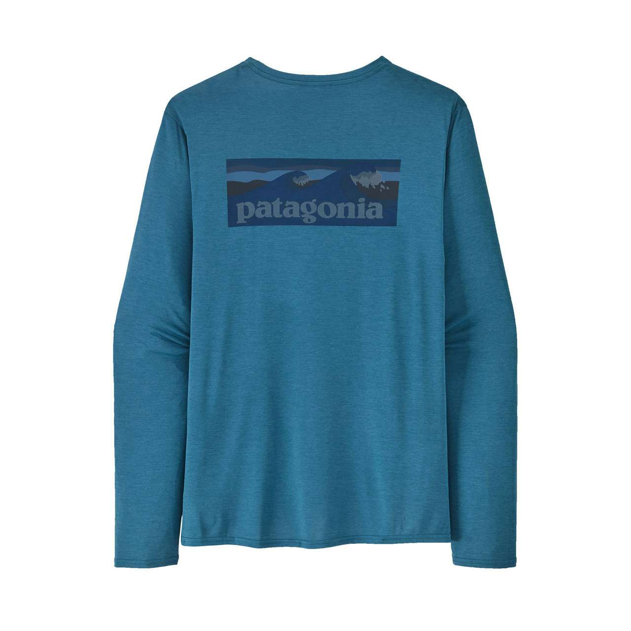 Cap Cool Daily Long Sleeve Graphic Shirt Boardshort Logo/Wavy Blue
