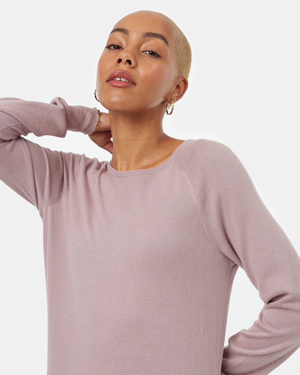 Highline Cotton Acre Sweater Lilac Chalk
