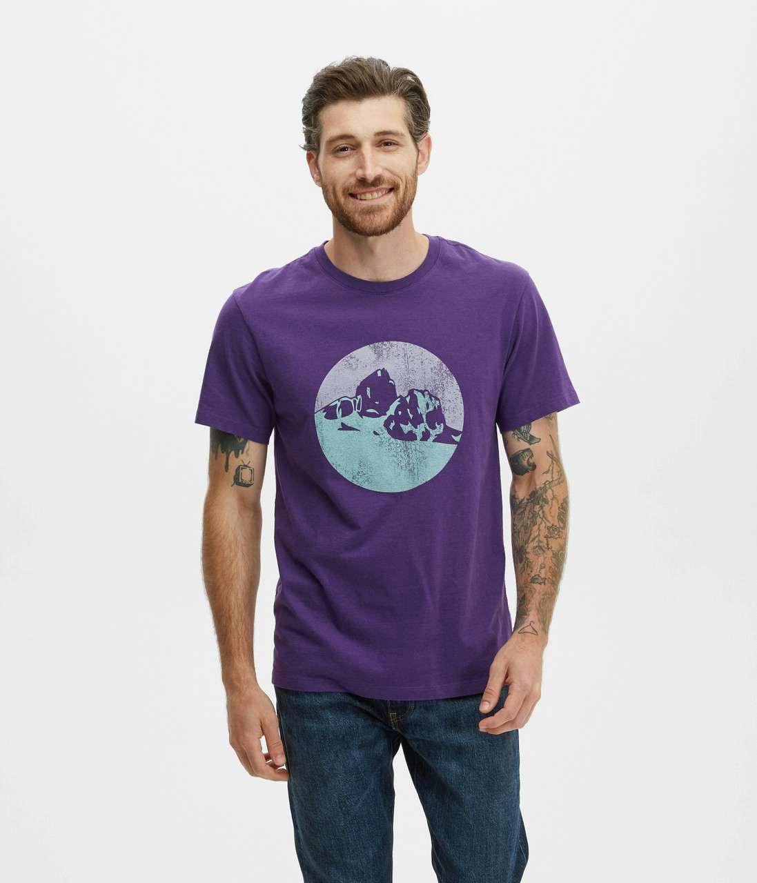 Classic Graphic T-shirt Dark Purple Heather Outsi