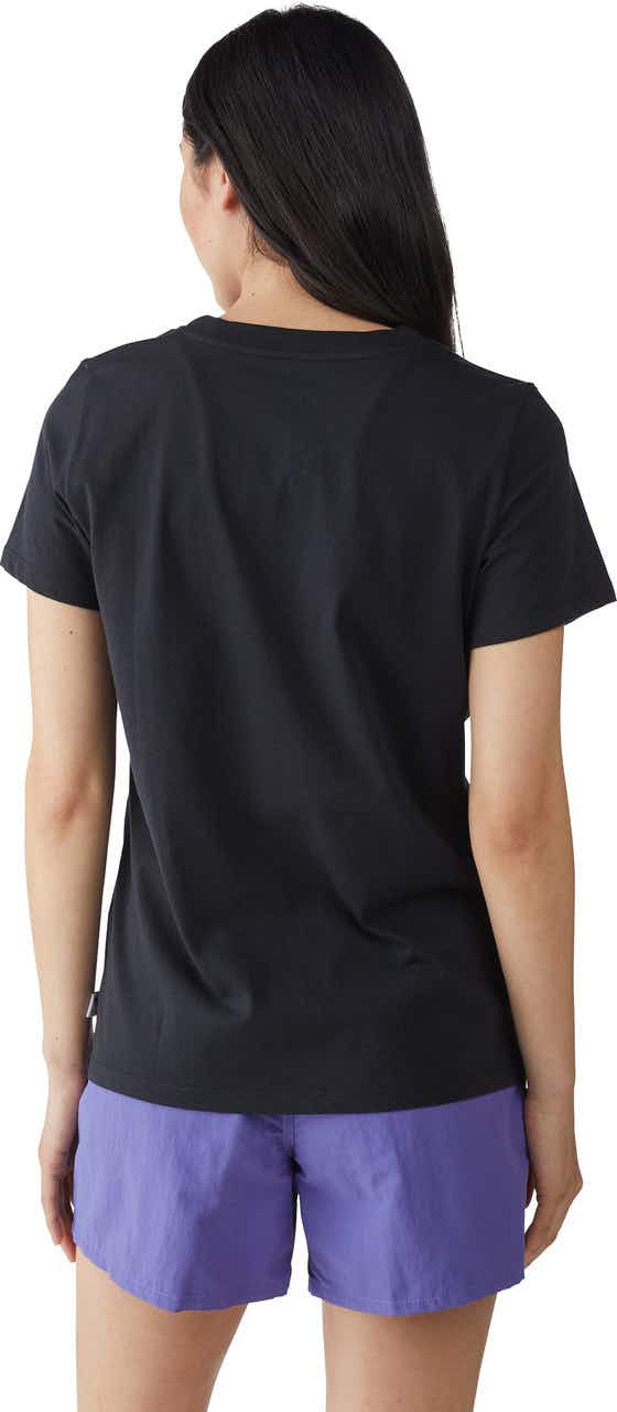 Fair Trade Graphic Short Sleeve T-Shirt Black Moon over Mountain