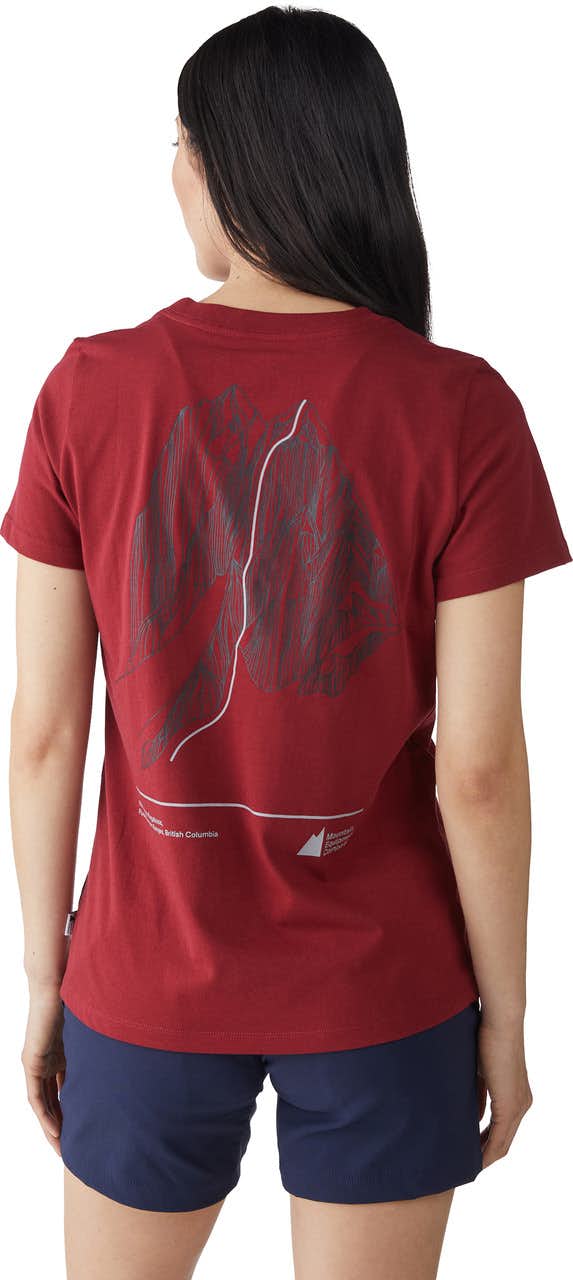 T-shirt graphique certifié équitable Cabane de montagne marron