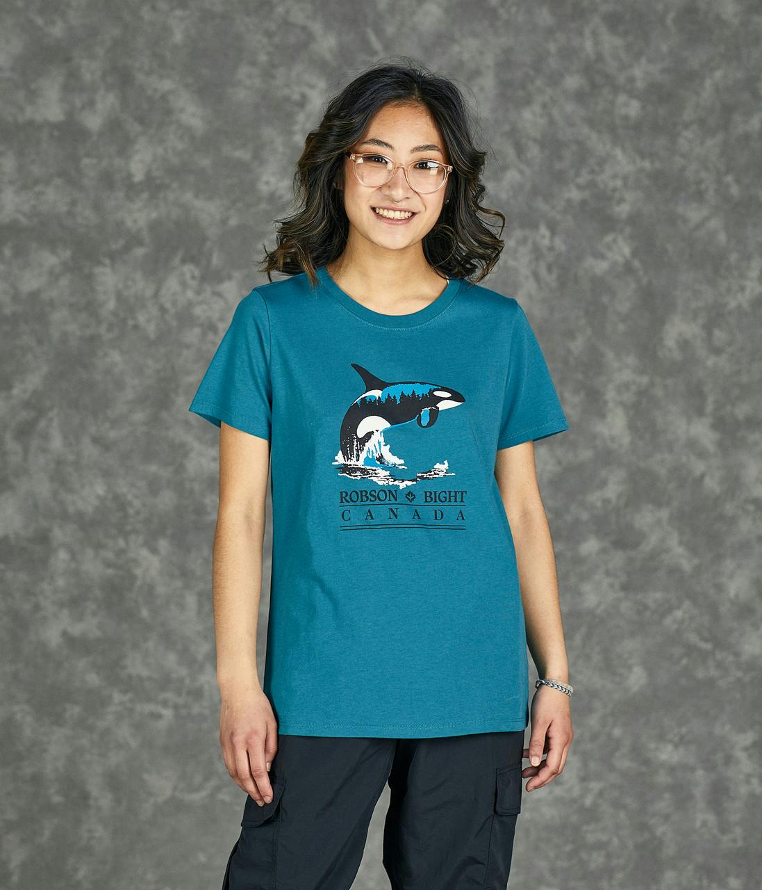 Anniversary Fair Trade Short Sleeve T-Shirt Blue Spruce Vintage Logo