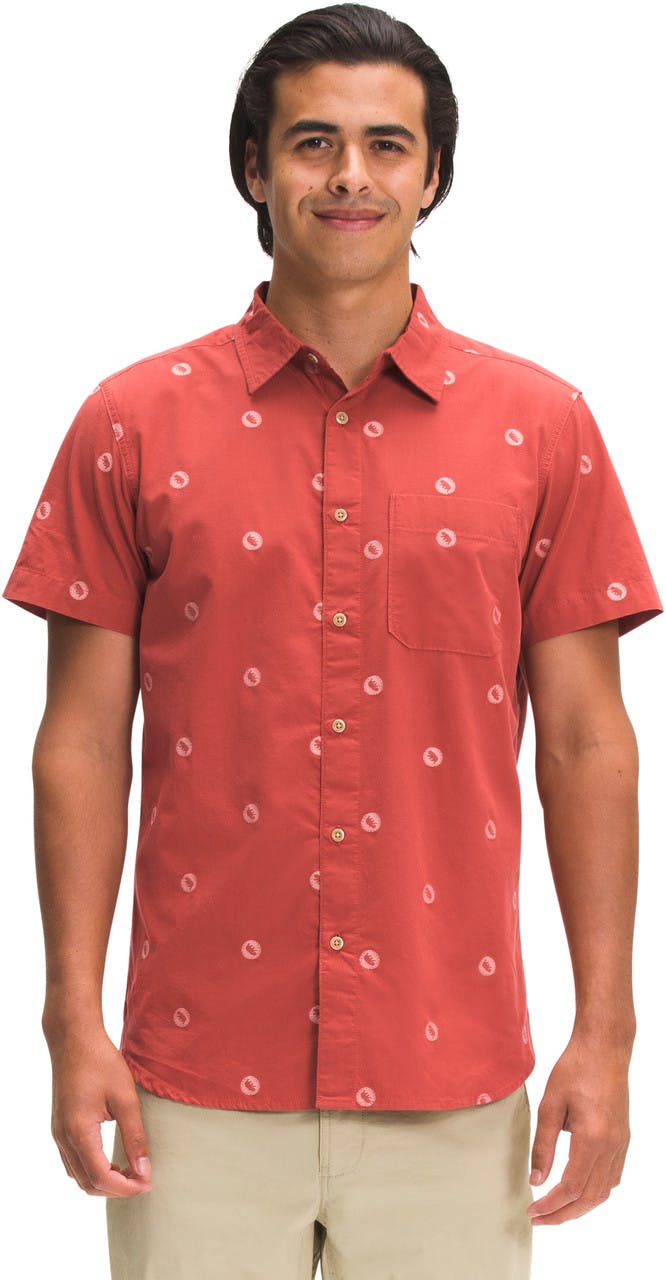 Baytrail Jacquard Short Sleeve Shirt Tandoori Spice Red TNF Be