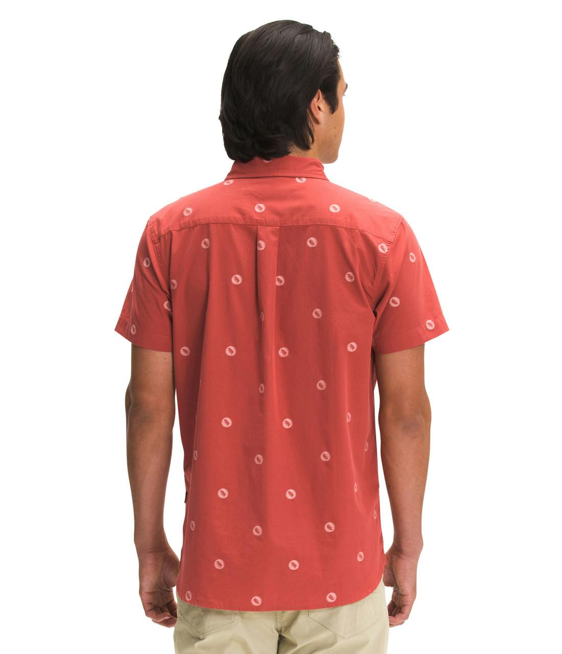 Baytrail Jacquard Short Sleeve Shirt Tandoori Spice Red TNF Be