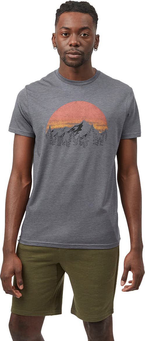 T-shirt Vintage Sunset Gris gargouille chiné