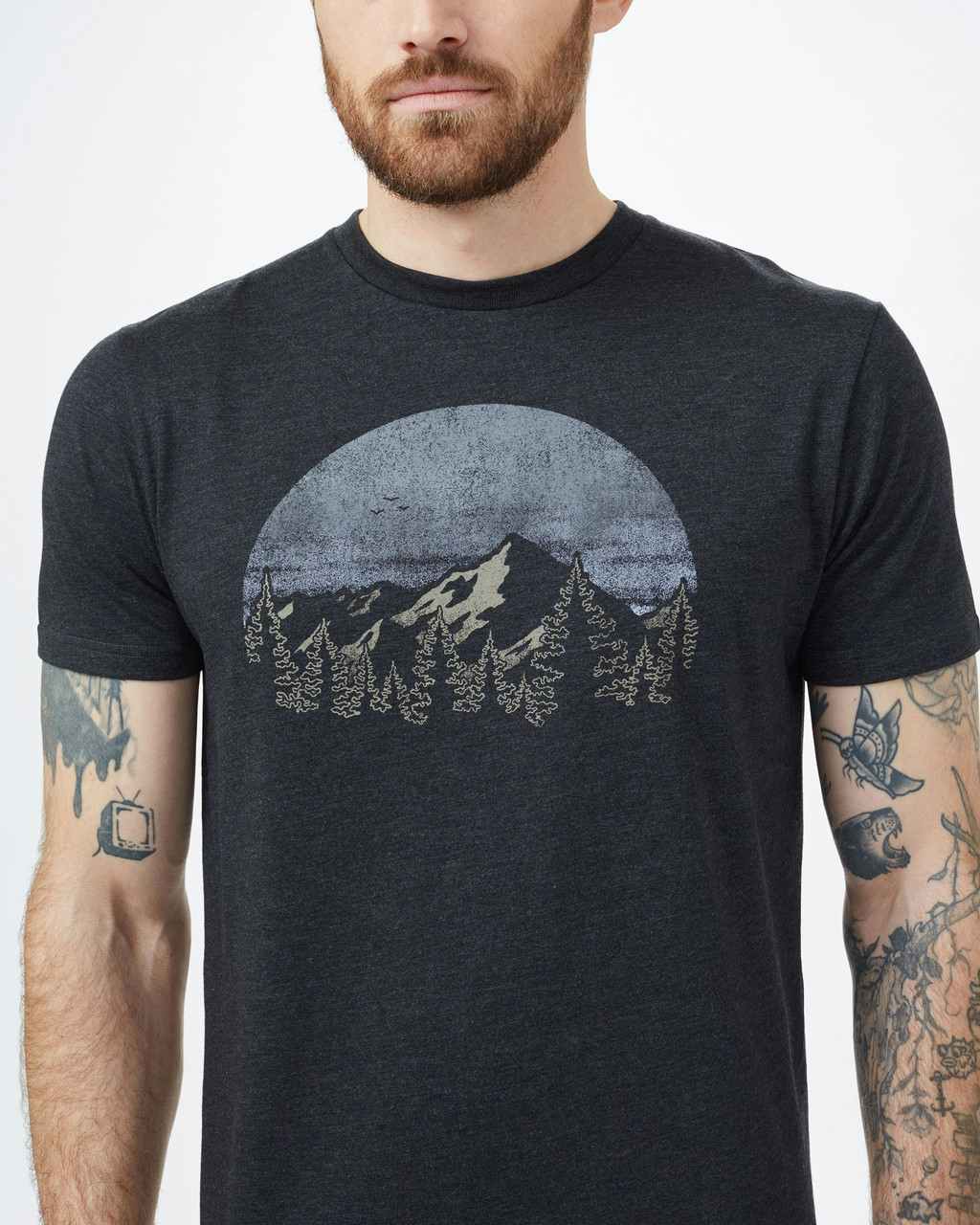 Vintage Sunset T-Shirt. Meteorite Black Heather