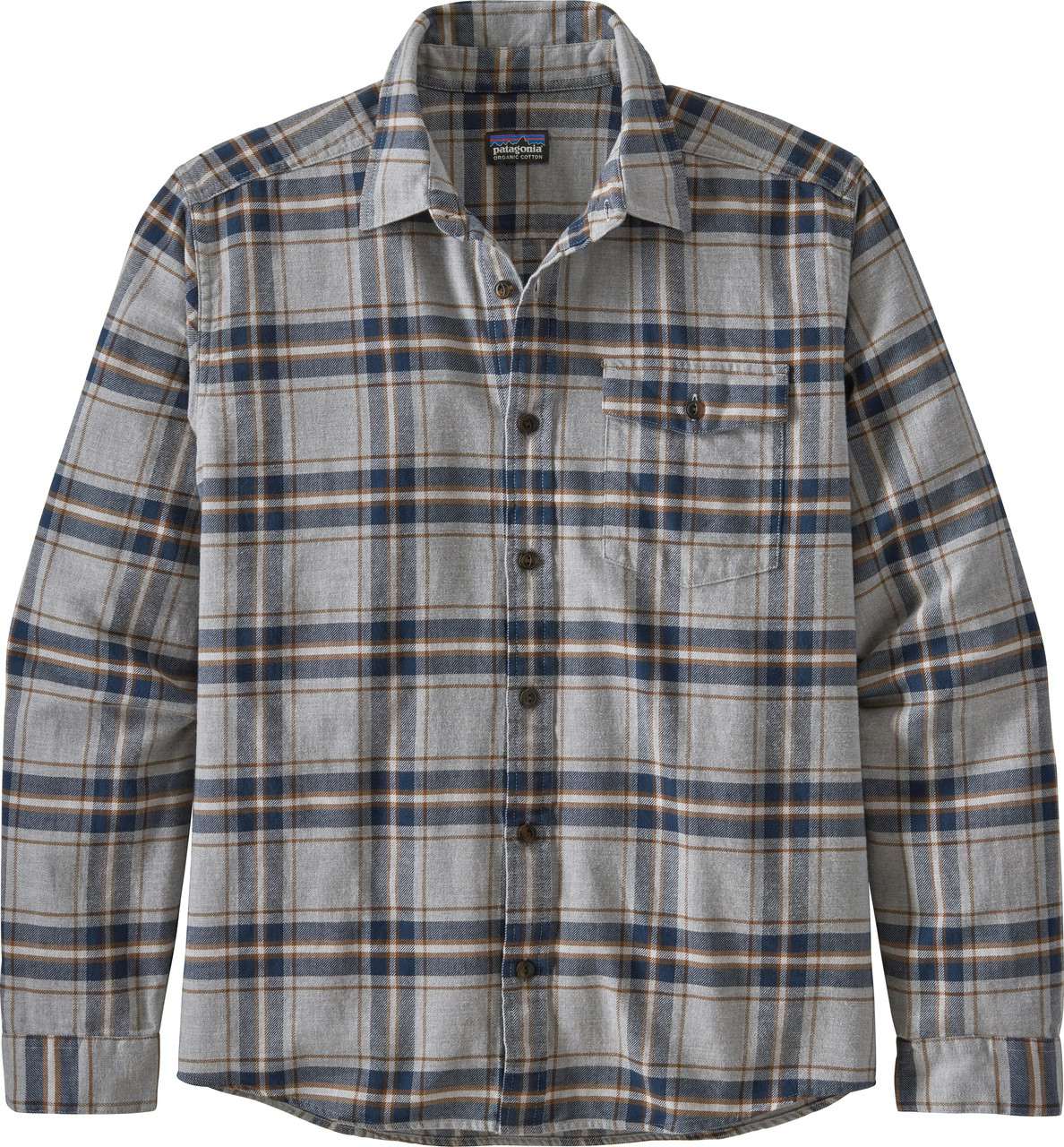 Fjord Lightweight Flannel Shirt Lawrence: Salt Grey