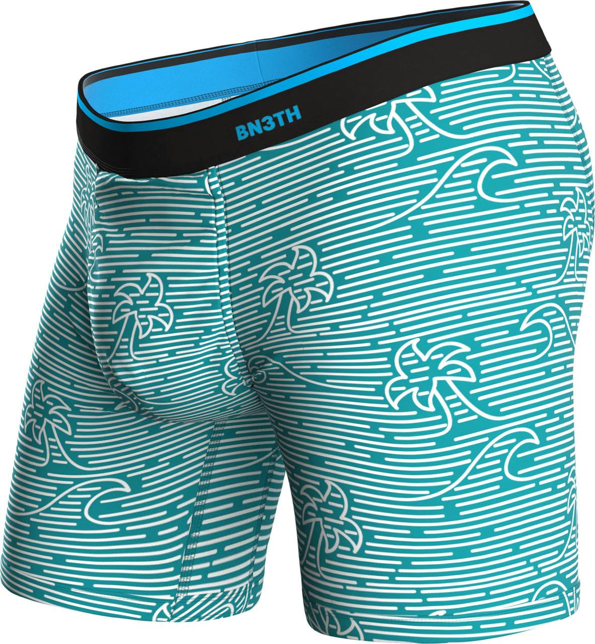 Classic Boxer Briefs Linear Wave Turquoise