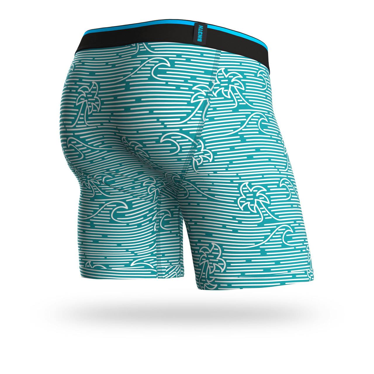 Classic Boxer Briefs Linear Wave Turquoise