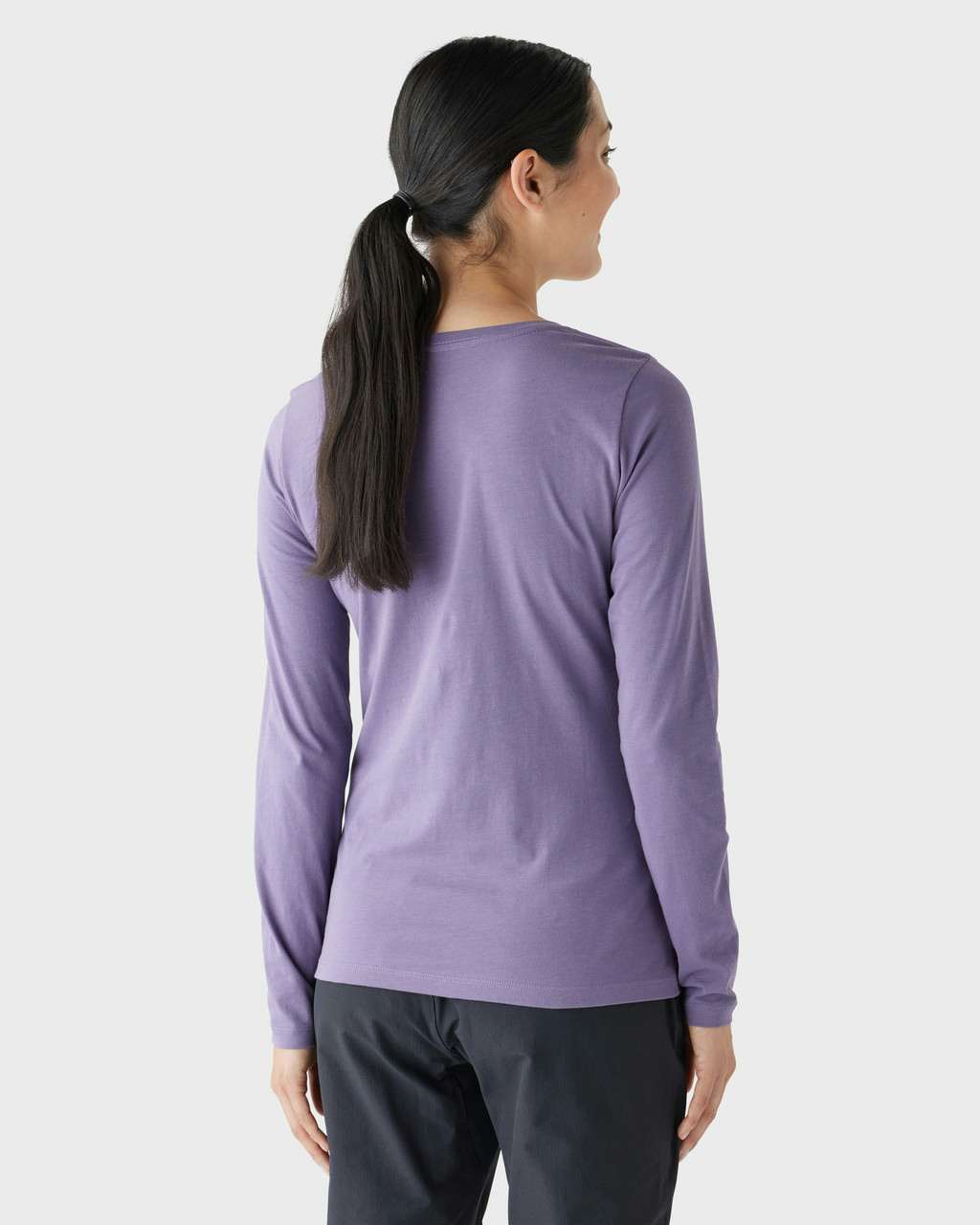 Fair Trade Stretch Long Sleeve T-Shirt Dusky Lavender