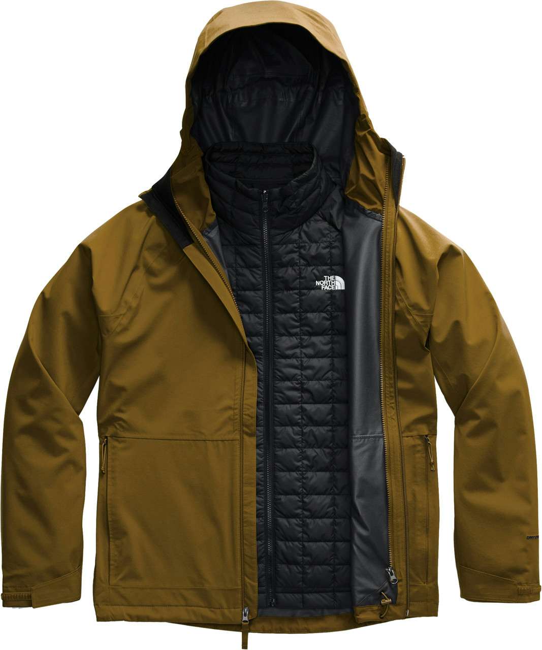Manteau ThermoBall Eco Triclimate Vert sapin/Noir TNF