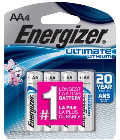Lithium AA Batteries 4 Pack NO_COLOUR