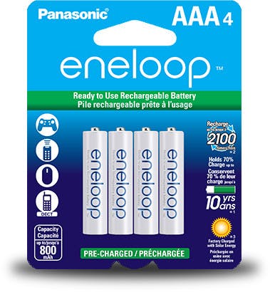 Eneloop Rechargeable Batteries AAA 4 Pack NO_COLOUR