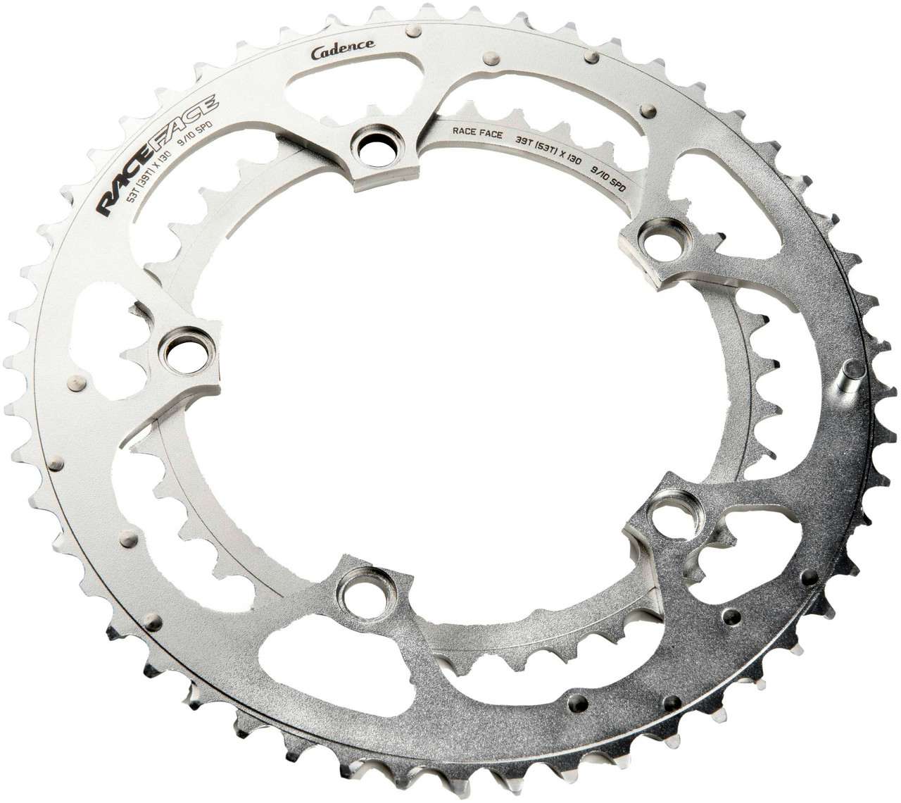 Cadence Road Chainring Set 9/10 Speed (53T/39 Silver
