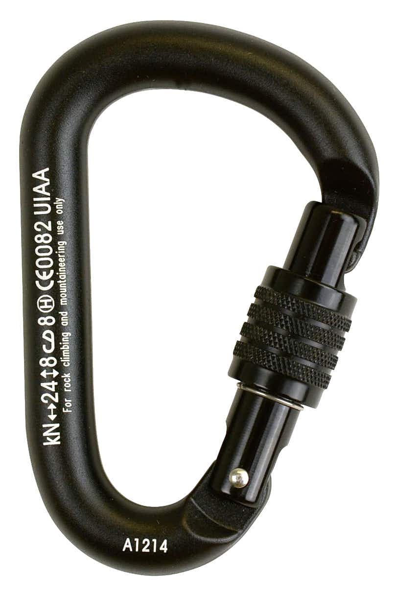 Element Key Lock Belay Carabiner Black