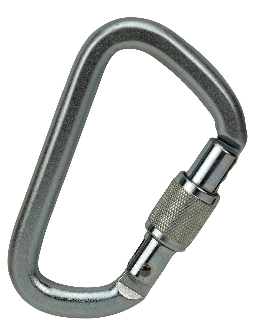Steel Screw Lock Carabiner Silver