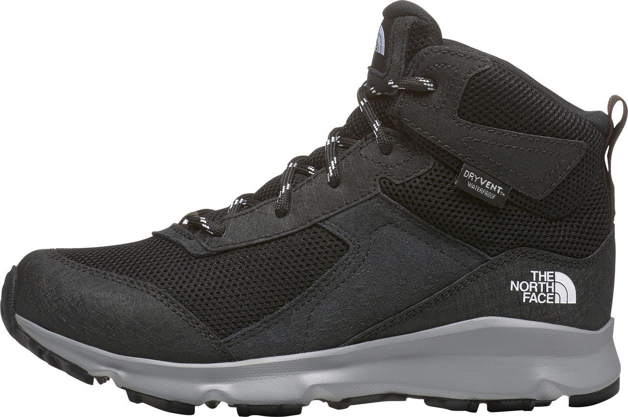 Jr Hedgehog II Mid Waterproof Hiking Boots TNF Black/Meld Grey