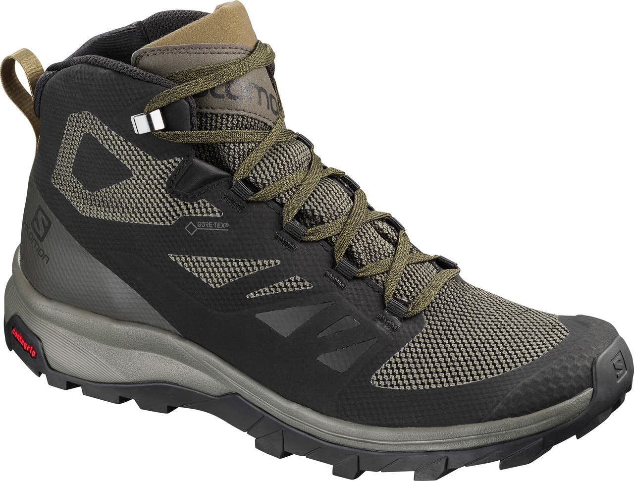 OUTline Mid Gore-Tex Light Trail Shoes Black/Beluga/Capers