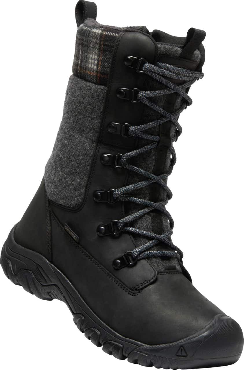 Greta Tall Waterproof Winter Boots Black/Black Plaid