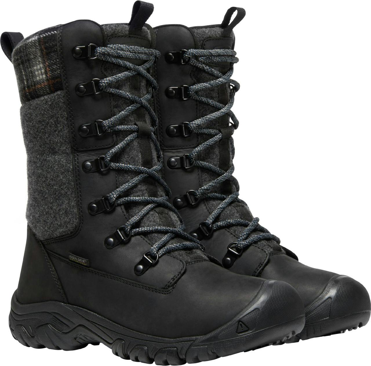 Greta Tall Waterproof Winter Boots Black/Black Plaid