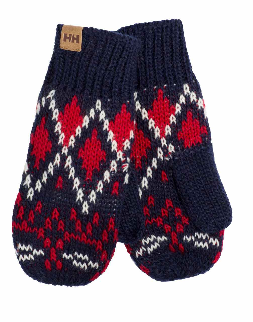 Heritage Knit Mitts Evening Blue