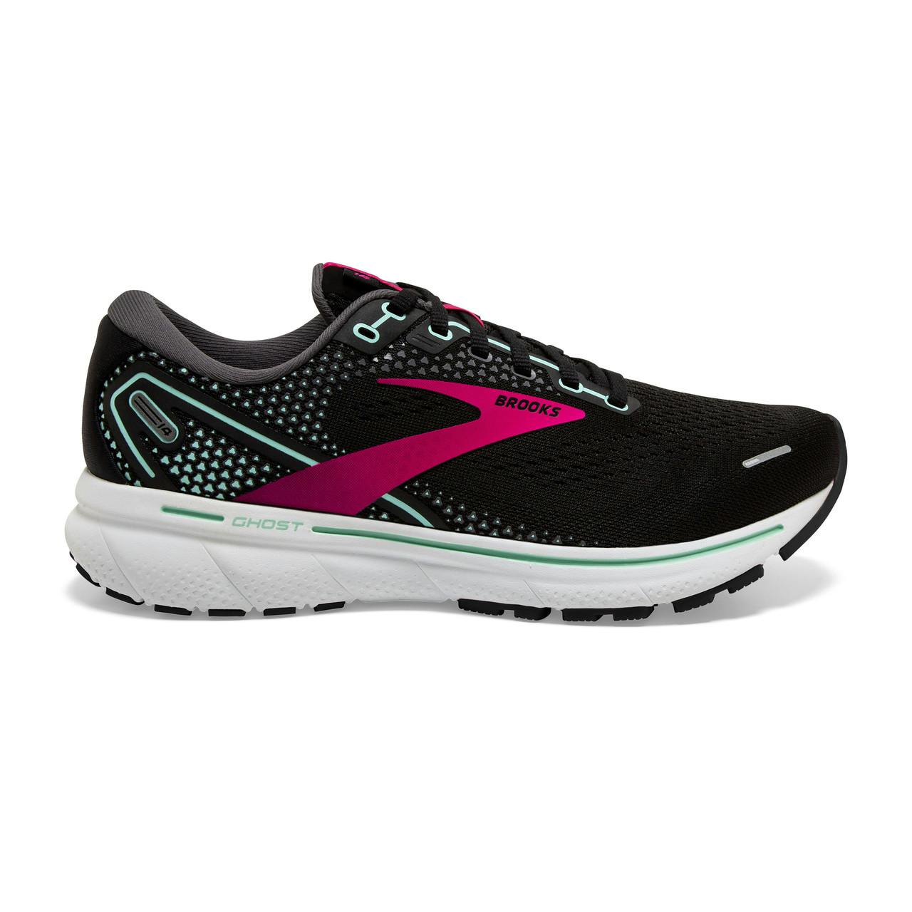 Ghost 14 Road Running Shoes Black/Pink/Yucca