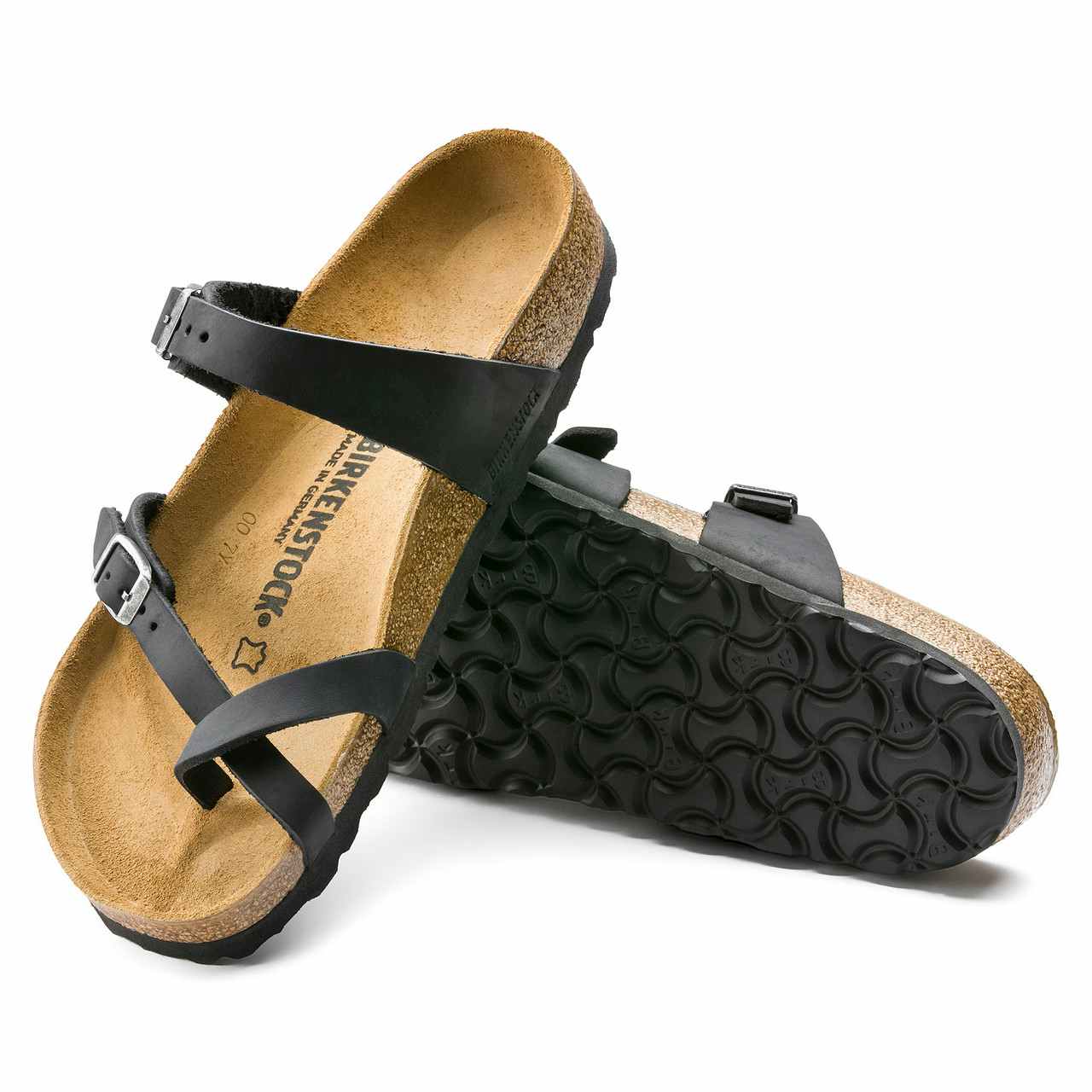 Mayari Oiled Leather Sandals Black
