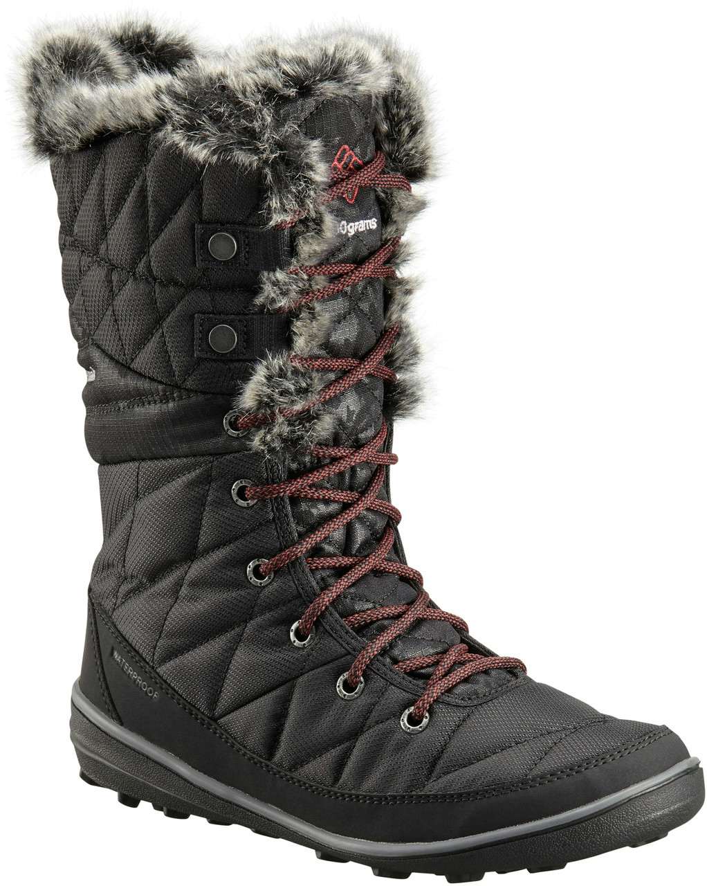 Heavenly Omni-Heat Winter Boots Black/Marsala Red