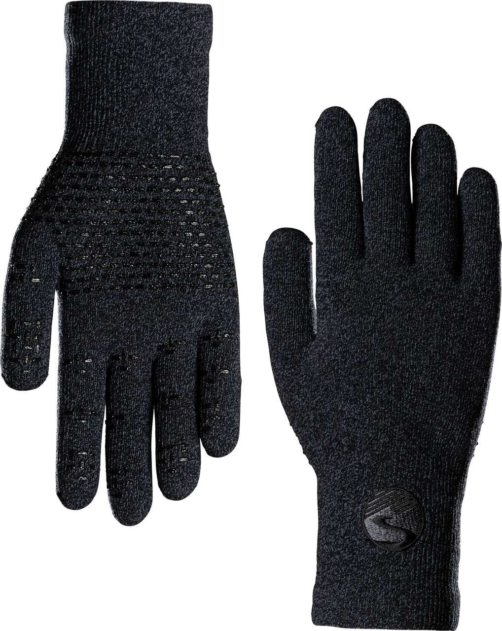 Crosspoint Waterproof Knit Wool Gloves Heather Black