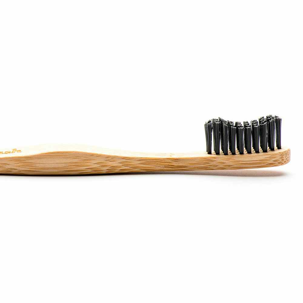 Brosse à dents à poils souples en bambou - Adultes Noir