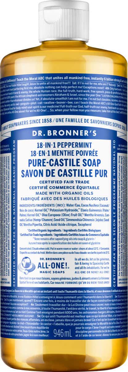Pure-Castile Peppermint Liquid Soap 946ml NO_COLOUR