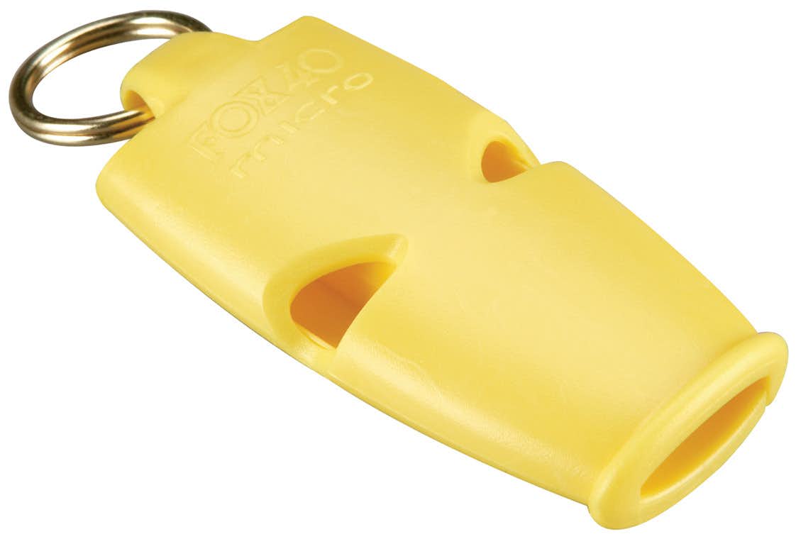 Micro Whistle with Breakaway Lanyard Yellow